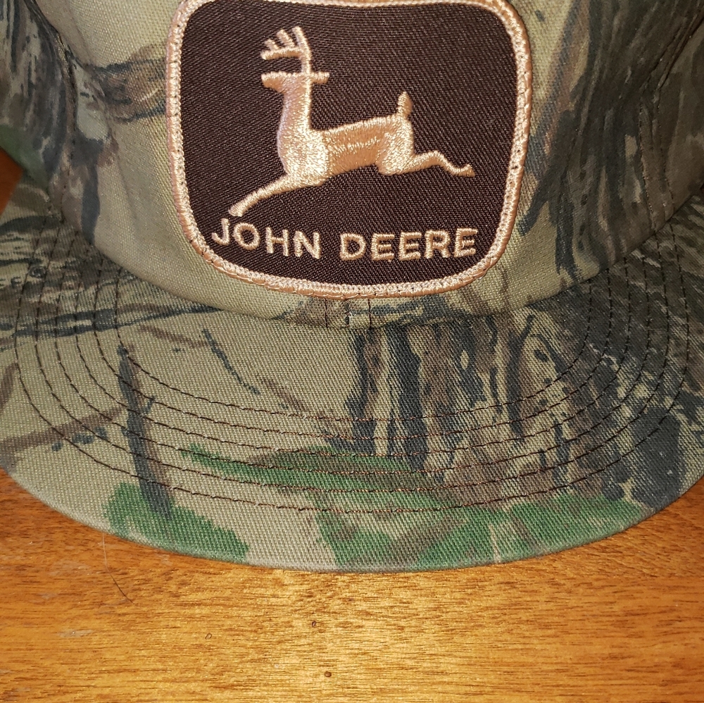 Vintage NOS John Deere Camo Hat K brand